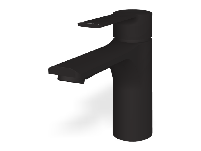 На изображении товар Смеситель для раковины Carlo Frattini Mast, однорычажный, с 2 гибкими шлангами, без донного клапана, Н-146 мм, цвет чёрный матовый от официального представителя в Москве