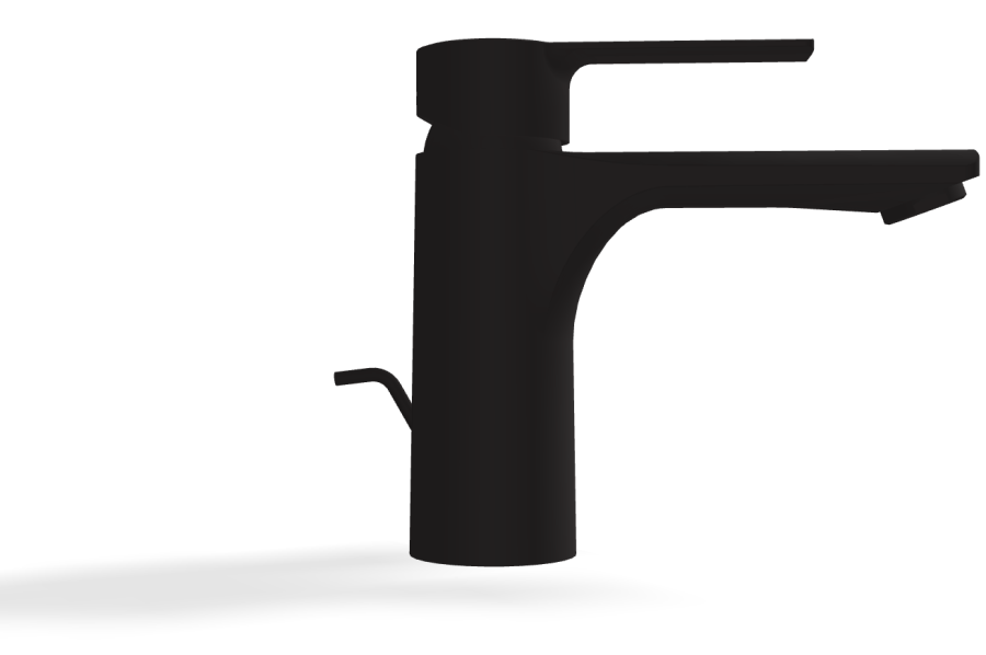 Смеситель для раковины Carlo Frattini Mast, однорычажный, с 2 гибкими шлангами, без донного клапана, Н-146 мм, цвет чёрный матовый - изображение 2