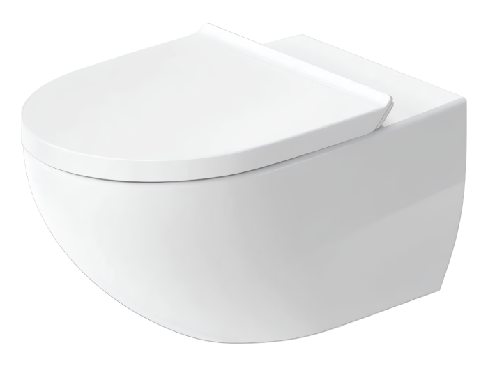 На изображении товар Унитаз подвесной Duravit Architec, RIMLESS®, 365x575 мм, в комплекте с сиденьем, цвет белый от официального представителя в Москве