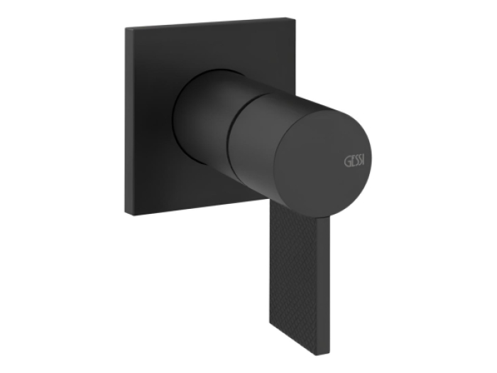 На изображении товар Смеситель для раковины Gessi Inverso, встраиваемый, настенный, однорычажный, на 1 выход, внешняя часть, цвет Matte Black от официального представителя в Москве