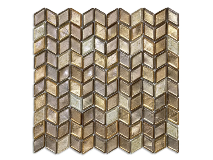 На изображении товар Sicis Стеклянная мозаика Diamond Blends ITEM T45 Sfinge Blend chips size 23х40 mm sheet size 251x253 mm от официального представителя в Москве