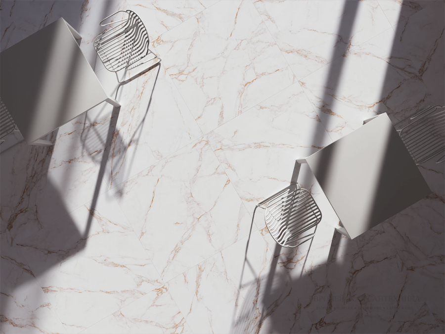 Living Ceramics Керамогранит Blanc Statuario Gold Soft textured 59,8x119,8 - изображение 1
