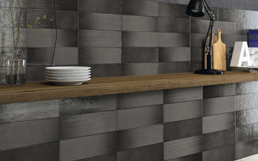 Iris ceramica Керамическая плитка Aura Slate glossy 10x30 - изображение 2