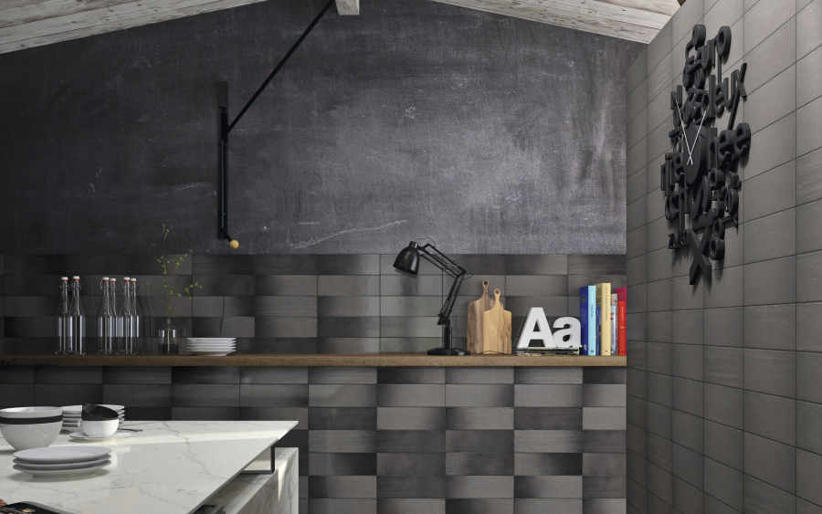 Iris ceramica Керамическая плитка Aura Slate glossy 10x30 - изображение 1