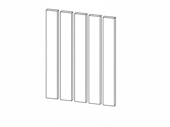 На изображении товар Etruria Керамическая плитка TOWER 3.8X30 Piano Graphite Glossy Montato Su Rete 20X30 от официального представителя в Москве