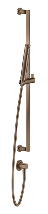 Штанга Gessi Inciso, h800 мм, с ручной лейкой, шлангом и выводом воды, цвет Copper Brushed PVD