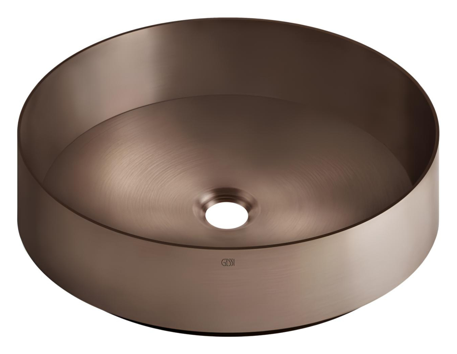 Раковина Gessi, накладная, без перелива, Ø400хh125 мм, цвет Copper Brushed PVD