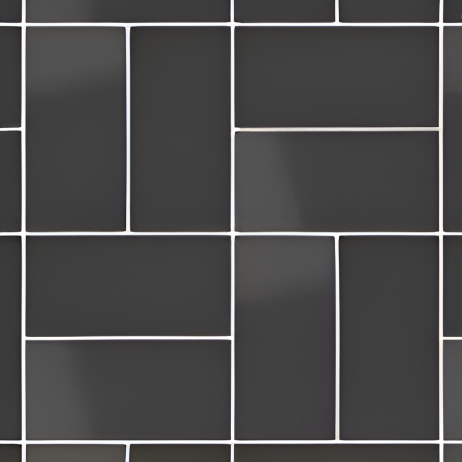 Micro. Керамогранит Microtiles Basket Mix Glaze Black 40,2x40,2