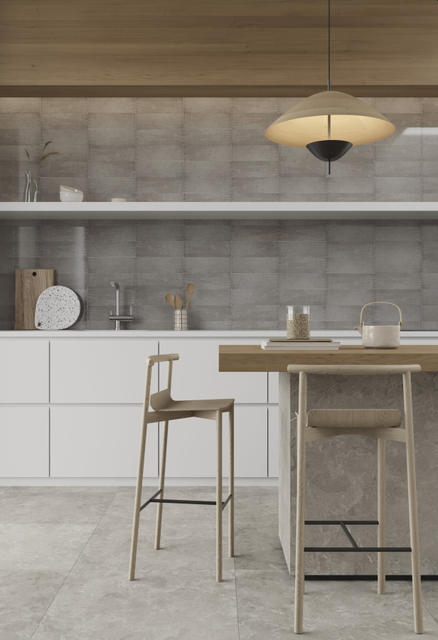 Iris Ceramica Керамическая плитка Maiolica Grigio glossy 10x30 - изображение 1