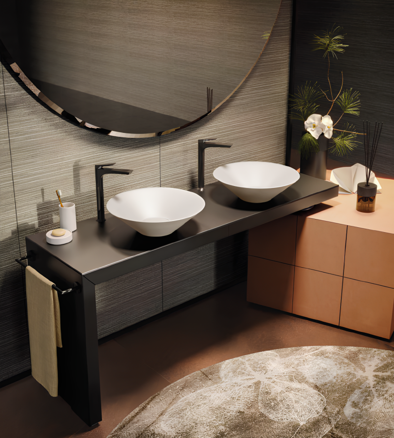 Стакан Gessi Inciso, настольный, ⌀75х127 мм, цвет White/Nickel PVD - изображение 1