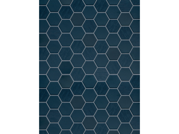 На изображении товар Terratinta Ceramics Мозаика, керамогранит Hexa Mix Matt, Glossy, Fabric Deep Navy Mosaic 31.6x31.6 (4.3x3.8) / 4.0 от официального представителя в Москве