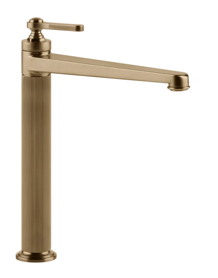 Смеситель для раковины Gessi Venti20, высокий, без донного клапана, цвет Warm Bronze Br. PVD