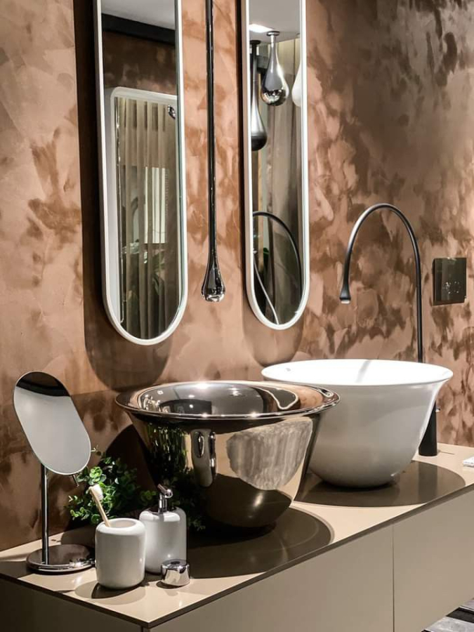 Стакан Gessi Goccia, настольный, ø90 мм, цвет White/Chrome - изображение 2