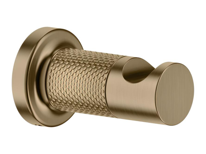 На изображении товар Крючок Gessi Inciso ⌀26х69 мм, настенный, цвет Warm Bronze Brushed PVD от официального представителя в Москве