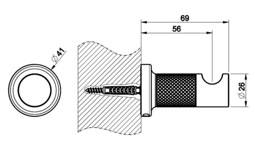 Крючок Gessi Inciso ⌀26х69 мм, настенный, цвет Warm Bronze Brushed PVD - изображение 4