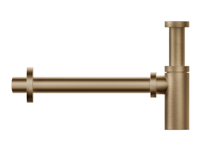 На изображении товар Cифон для раковины Gessi Technical Accessories, цвет Warm Bronze Brushed PVD от официального представителя в Москве