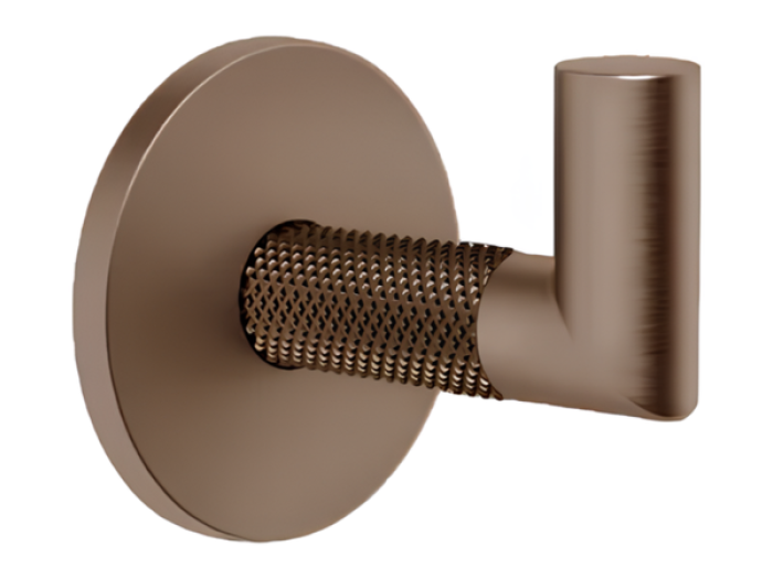 На изображении товар Крючок Gessi Anello, настенный, Ø50, цвет Copper Brushed PVD от официального представителя в Москве