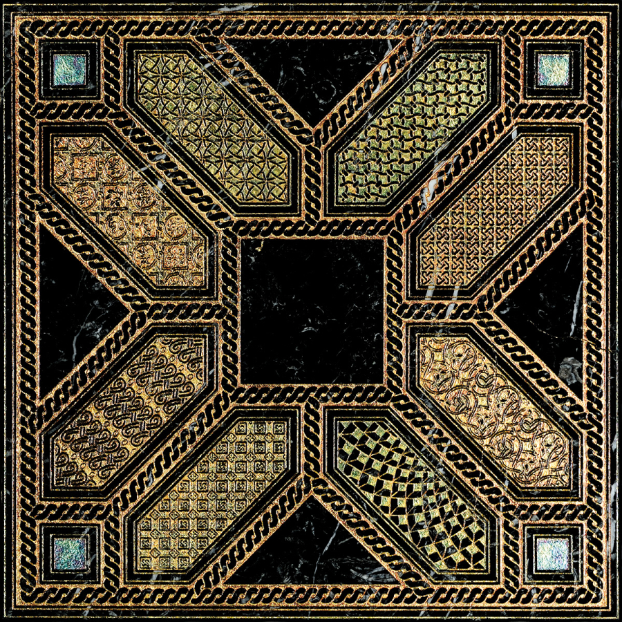 Akros Venezia Камень Axioma Apsidha T Nero Marquinia Gold 40x40x1