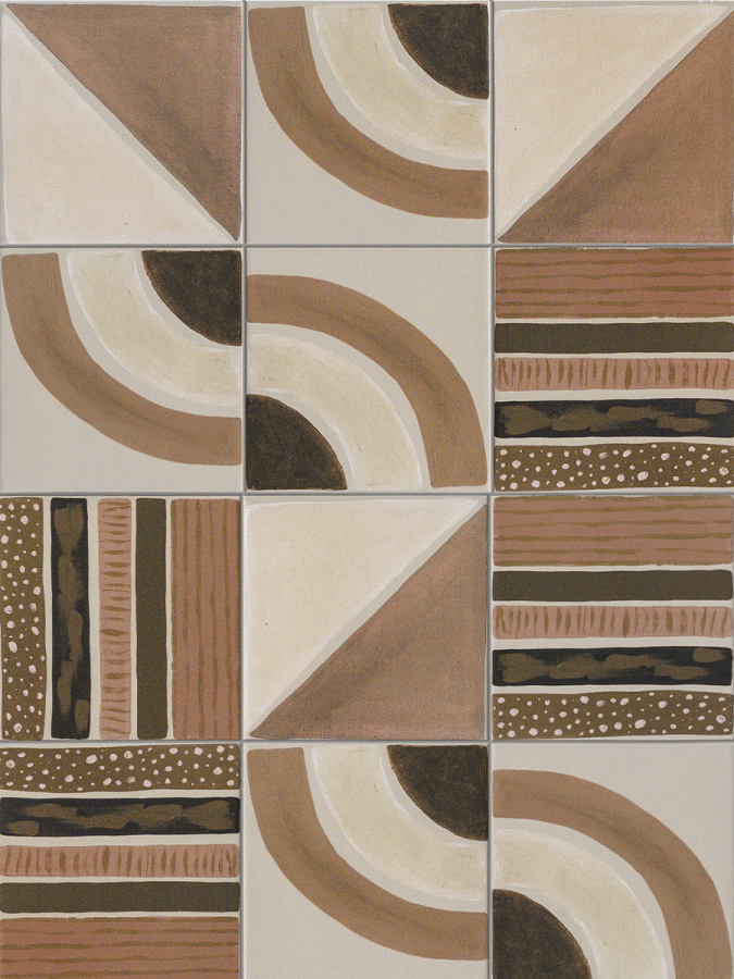 Sartoria Керамогранит Genesi Decor Mix Terra Browns Matt 15x15 - изображение 1