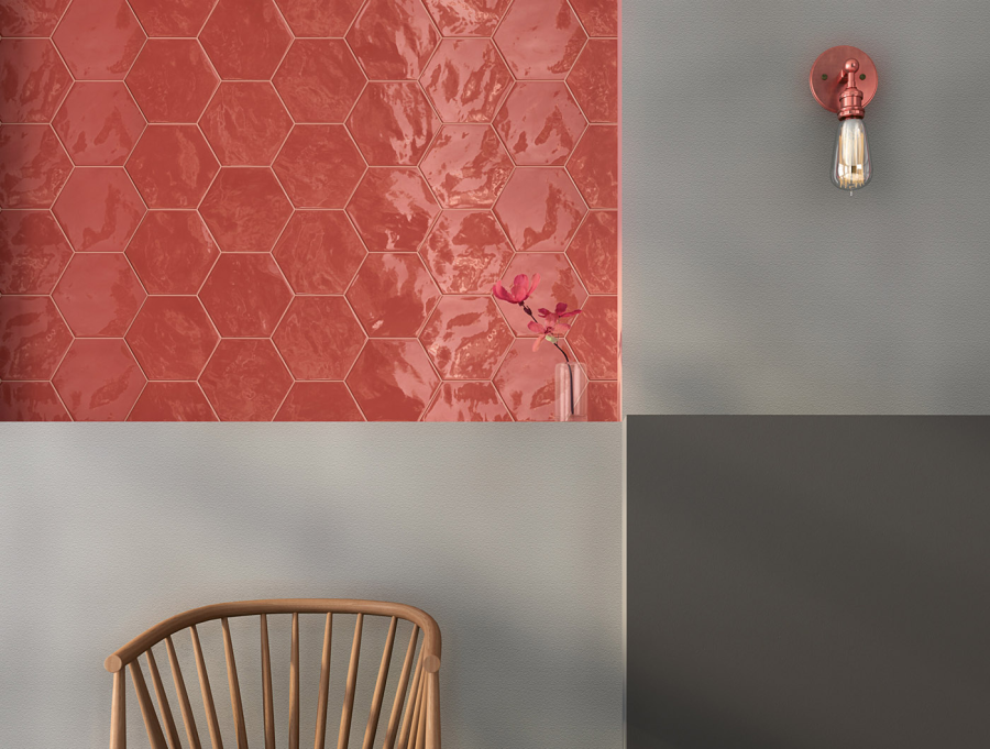 Terratinta Ceramics Керамогранит Hexa Wall Glossy Cherry Pie 17.3x15 / 10.0 - изображение 1