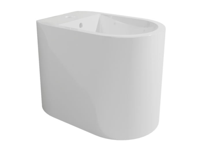 На изображении товар Биде Flaminia Astra, напольное, 520х350 мм, на 1 отверстие для смесителя, цвет белый от официального представителя в Москве