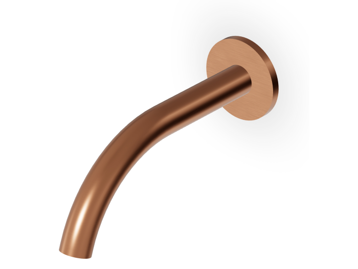 На изображении товар Излив Zucchetti Isy22 настенный, L-175 мм, цвет Brushed PVD Copper от официального представителя в Москве