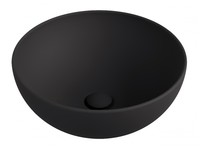 На изображении товар Раковина Flaminia App накладная, ø 400 мм, цвет Carbone от официального представителя в Москве