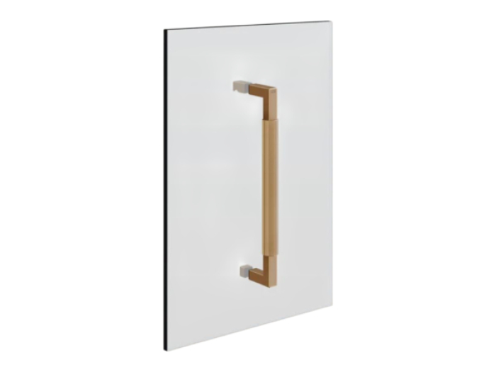 На изображении товар Ручка для душевой двери Gessi Rigato, вертикальная/горизонтальная установка, Н-316 мм, цвет Warm Bronze Br. PVD от официального представителя в Москве
