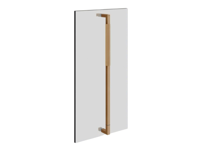 На изображении товар Ручка для душевой двери Gessi Rigato, вертикальная/горизонтальная установка, Н-616 мм, цвет Warm Bronze Br. PVD от официального представителя в Москве