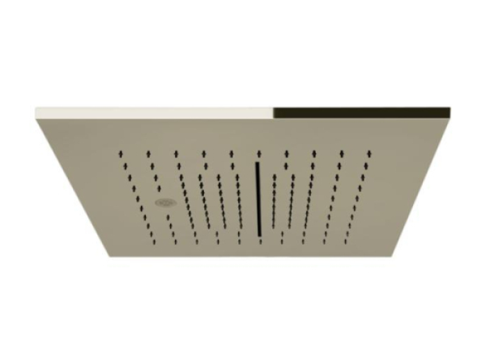 На изображении товар Накладная панель верхнего душа Gessi Minimali 350x350 мм, для многофункциональной душевой системы, цвет Nickel PVD от официального представителя в Москве