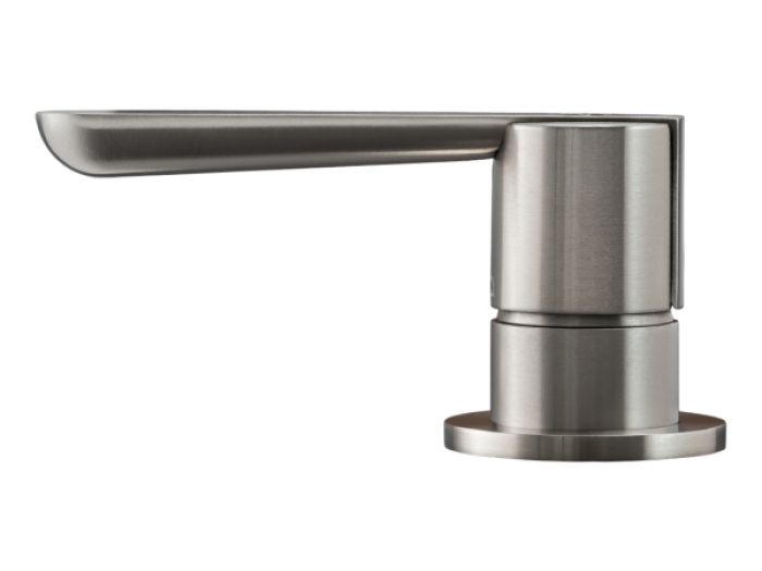 На изображении товар Cмеситель для раковины Cea Design Lutezia, однорычажный, монокомандный, без излива, цвет сатинированная сталь от официального представителя в Москве