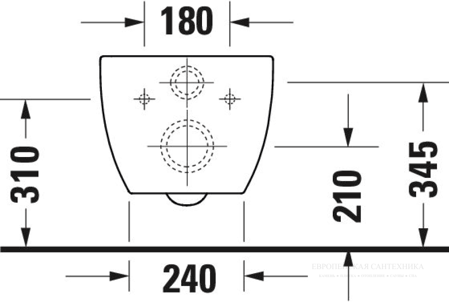 Унитаз Duravit Architec подвесной, 365 x 575 мм, Rimless®, цвет белый - изображение 4