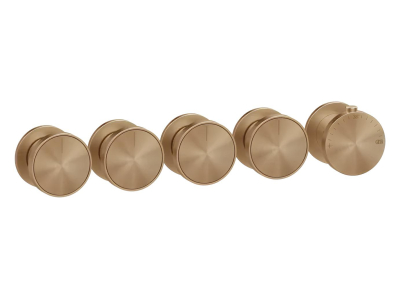 Термостат Gessi Origini, с 4 независимыми выходами, встраиваемый, цвет Warm Bronze Br. PVD