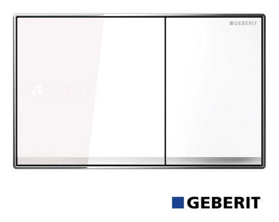 Клавиша стеклянная Geberit Sigma60, для унитаза, цвет белый