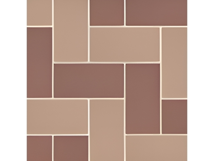 На изображении товар Micro. Керамогранит Microtiles Herringbone Mix Cotto/Klinker 40,2x40,2 от официального представителя в Москве