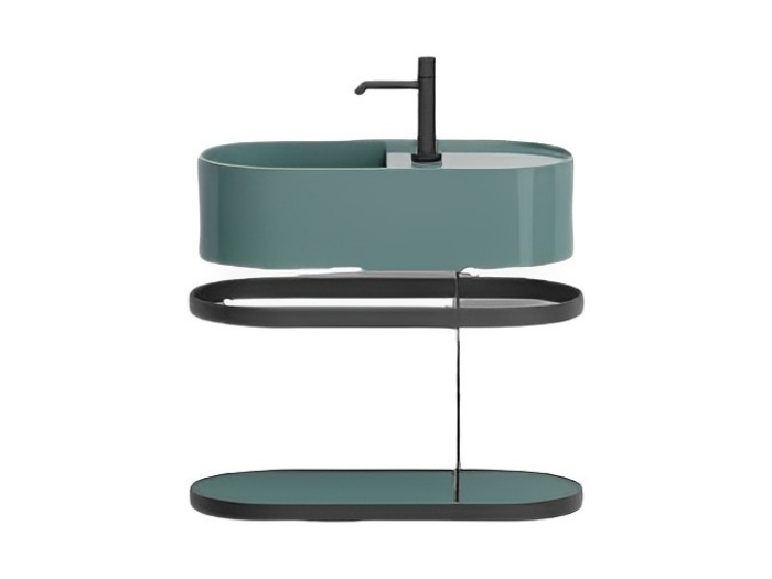 На изображении товар Полка для структуры Cielo Les Petites  590x280xh12 мм, цвет Smeraldo от официального представителя в Москве