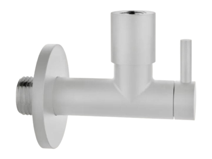 На изображении товар Кран-фильтр под раковину Gessi Technical Accessories, с подводом воды, L-96 мм, запорный, цвет White CN от официального представителя в Москве