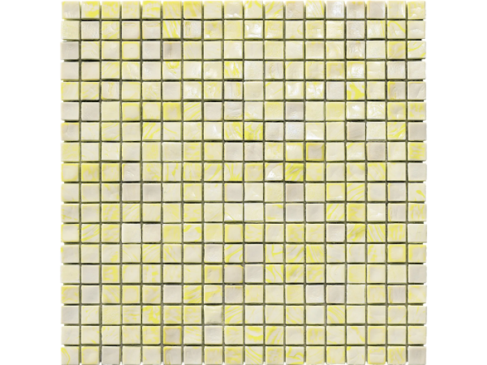 На изображении товар Sicis Стеклянная мозаика Murano Smalto Cadmium 3 chips size 10x10 mm sheet-size 295x295 mm от официального представителя в Москве