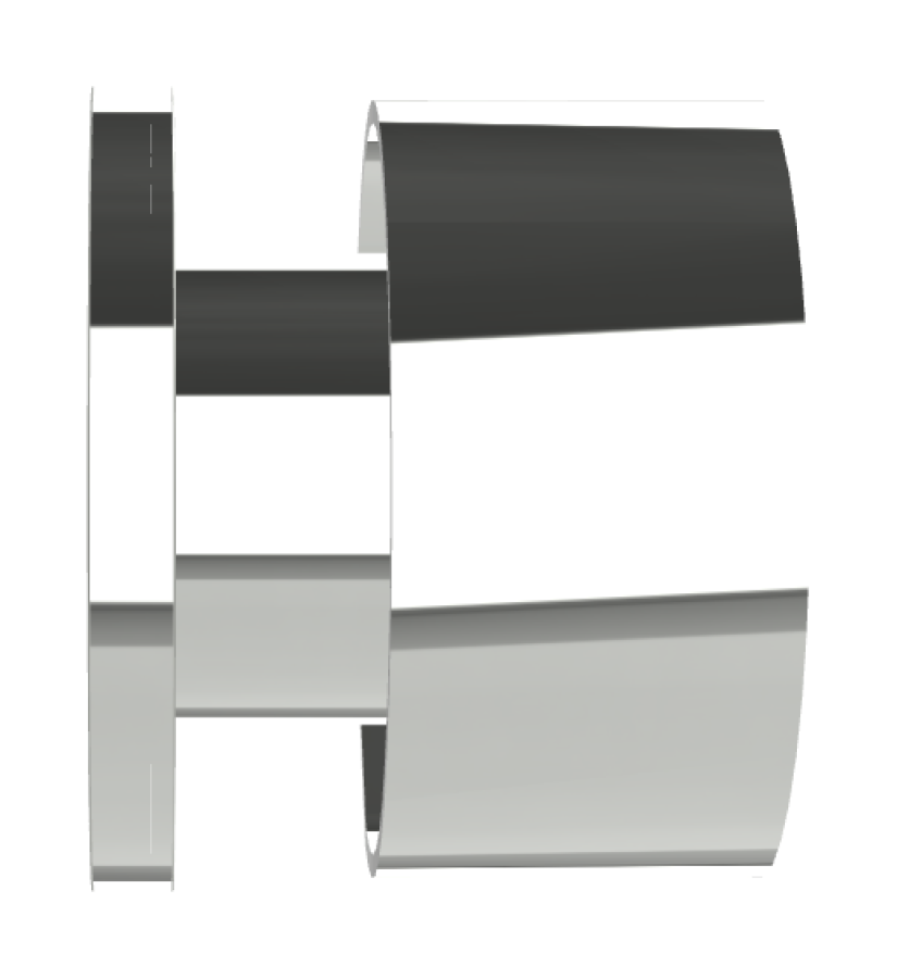 Смеситель для душа Carlo Frattini SO, настенный, без ручек, Ø70 мм, внешняя часть, цвет хром - изображение 2