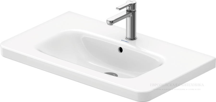 Раковина Duravit DuraStyle для мебели, 800x480 мм, с 1 отверстием под смеситель, цвет белый с покрытием WonderGliss - изображение 1