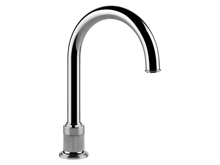 На изображении товар Излив для раковины Gessi Venti20, высокий, отдельностоящий, цвет Chrome от официального представителя в Москве