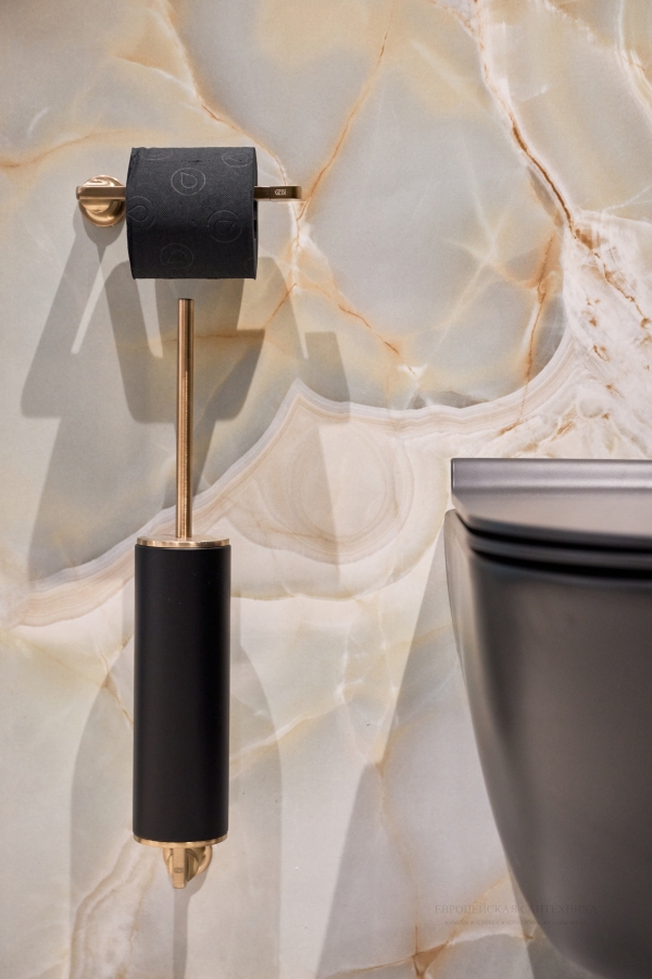 Бумагодержатель Gessi Inciso, настенный, без крышки, цвет Copper Brushed PVD - изображение 2