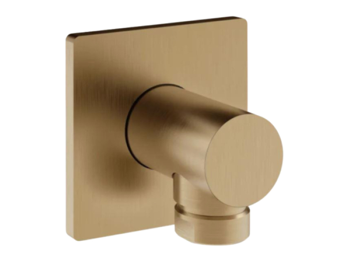 На изображении товар Шланговое подсоединение Gessi Inverso Bath&Shower, Н-60 мм, цвет Warm Bronze Brushed PVD от официального представителя в Москве