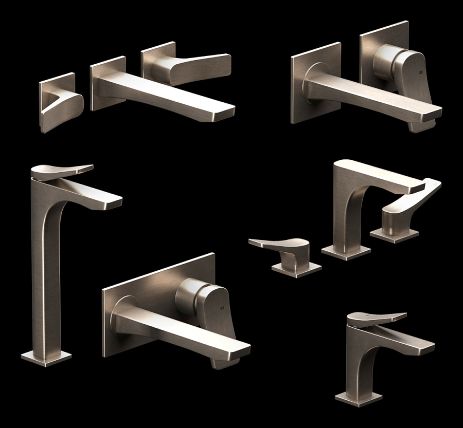 Смеситель Gessi Rilievo, настенный, на 1 выход, внешняя часть, цвет Brass Brushed PVD - изображение 3