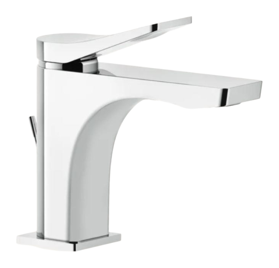 Смеситель для раковины Gessi Rilievo, с донным клапаном, соединительными шлангами, длина излива 180 мм, цвет хром