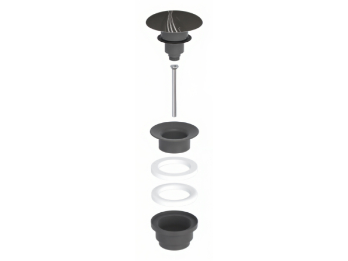 Донный клапан Cielo Click-Clack, цвет Cemento матовый с керамической крышкой, цвет Grey stone