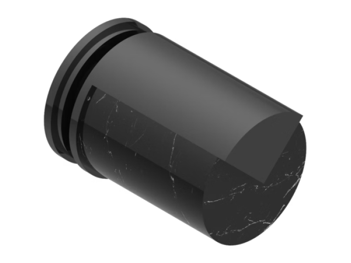 На изображении товар Маховик THG Le 9 Nero Marquina, для встраиваемого в стену вентиля, цвет Brown bronze PVD от официального представителя в Москве