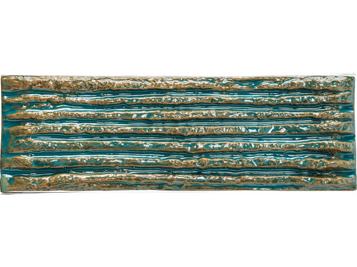 На изображении товар Mutina Керамическая плитка Chamotte Linea Verde 7,5x21,3 от официального представителя в Москве