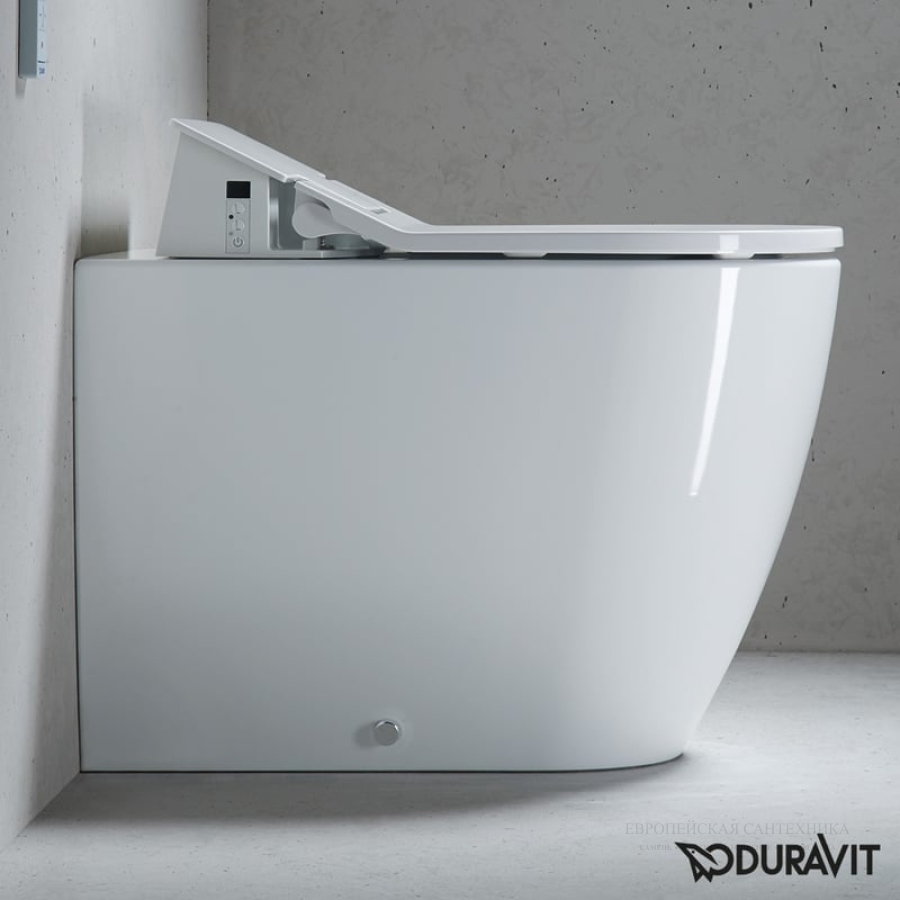 Унитаз Duravit Me by Starck напольный, 370х600 мм, только в сочетании с SensoWash, цвет белый - изображение 2