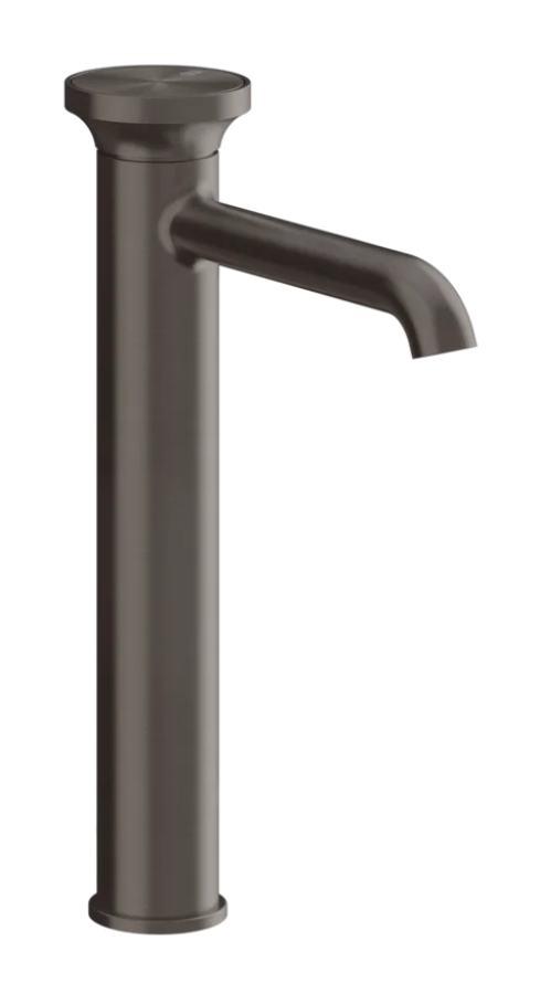Смеситель для раковины Gessi Origini, высокий, без донного клапана, цвет Black Metal Brushed PVD